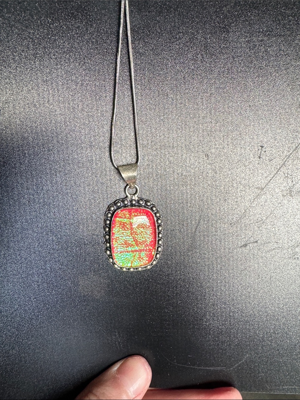 Triplet Opal .925 sterling silver necklace